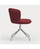 2 Aggiungi 64146 sedie bordeaux con gambe cromate - 56x58x48/81 cm
