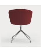 2 Aggiungi 64146 sedie bordeaux con gambe cromate - 56x58x48/81 cm