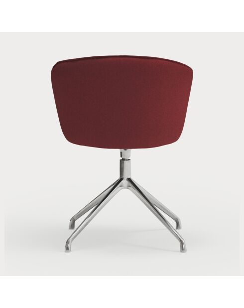 2 Add 64146 bordeauxrode stoelen met chromen poten - 56x58x48/81cm