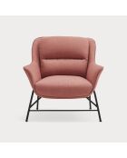 Fauteuil Sadira corail - 88x84x87cm