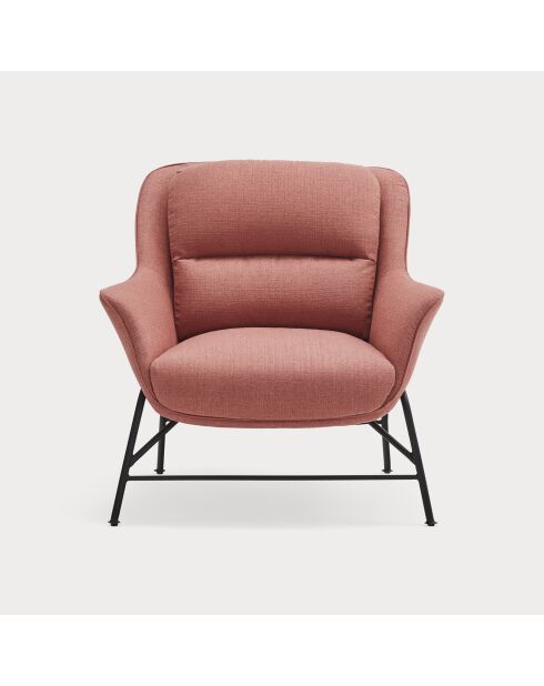 Fauteuil Sadira corail - 88x84x87cm