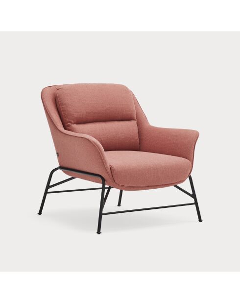 Fauteuil Sadira corail - 88x84x87cm