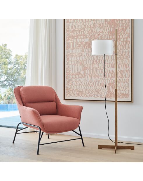 Fauteuil Sadira corail - 88x84x87cm