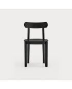 2 chaises Nara noires - 44x45,5x76cm