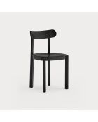 2 chaises Nara noires - 44x45,5x76cm
