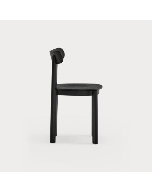 2 chaises Nara noires - 44x45,5x76cm