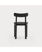 2 chaises Nara noires - 44x45,5x76cm