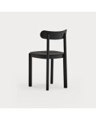 2 chaises Nara noires - 44x45,5x76cm