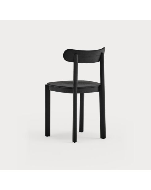 2 chaises Nara noires - 44x45,5x76cm