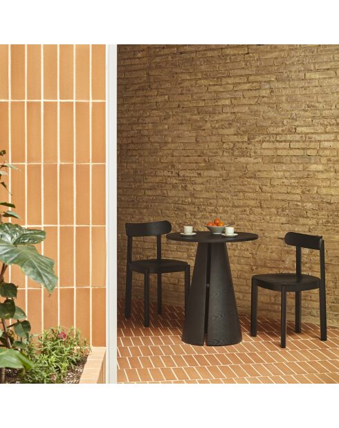 2 chaises Nara noires - 44x45,5x76cm