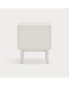 Comodino Corvo 2 cassetti e 1 nicchia crema - 48x35x55cm
