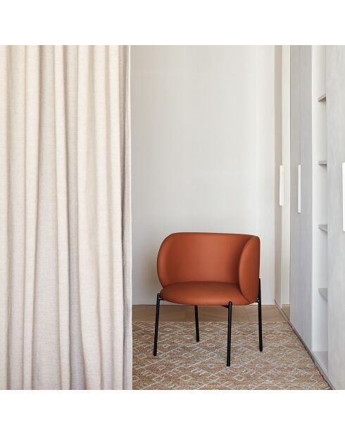 Fauteuil Mogi 107-0035 terracotta - 60x65x74/44cm
