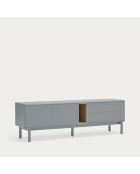 Corvo tv-meubel 2 deuren, 2 laden en 1 parelgrijze nis - 180x40x56cm
