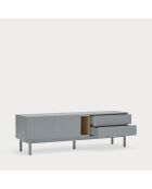 Corvo tv-meubel 2 deuren, 2 laden en 1 parelgrijze nis - 180x40x56cm