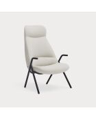 Fauteuil grand format 61200 Dins crème - 78x80x43/116cm