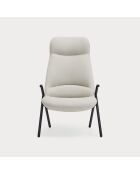 Fauteuil grand format 61200 Dins crème - 78x80x43/116cm
