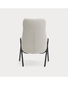 Fauteuil grand format 61200 Dins crème - 78x80x43/116cm