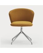 2 chaises Add 62095 moutardes avec pieds chromés - 56x58x48/81cm