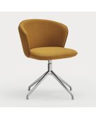 2 chaises Add 62095 moutardes avec pieds chromés - 56x58x48/81cm