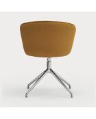 2 chaises Add 62095 moutardes avec pieds chromés - 56x58x48/81cm