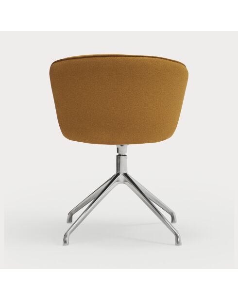 2 Add 62095 mosterdstoelen met chromen poten - 56x58x48/81cm