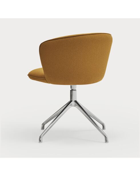 2 Add 62095 mosterdstoelen met chromen poten - 56x58x48/81cm