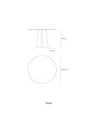 Table ronde Cep naturelle - 137x137x75cm
