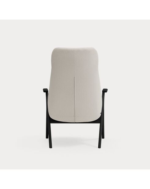 Großer Sessel 61200 Dins cremefarben mit schwarzen Beinen - 74x80x43/115cm