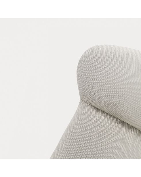 Großer Sessel 61200 Dins cremefarben mit schwarzen Beinen - 74x80x43/115cm