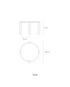 Table ronde Atlas noire - 125.3x120x75.2cm