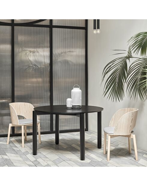 Table ronde Atlas noire - 125.3x120x75.2cm