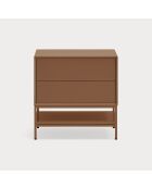 Comodino Platt 2 cassetti argilla - 55x40x55cm