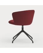 2 Add 64146 sedie bordeaux con piedino a ragno girevole nero - 56x58x48/81 cm