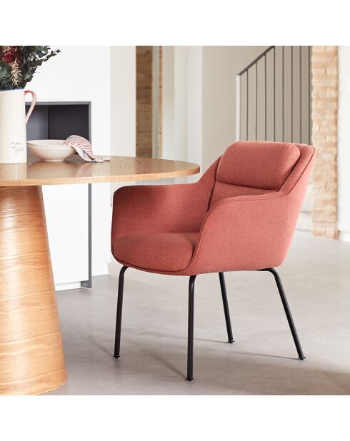 2 chaises Sadira corail - 65x66,5x85cm