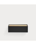 Arista Nachttisch mit 1 Schublade, schwarz, 50 x 35 x 16 cm