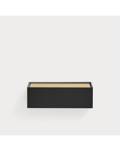 Arista Nachttisch mit 1 Schublade, schwarz, 50 x 35 x 16 cm