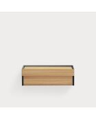 Arista Nachttisch mit 1 Schublade, schwarz, 50 x 35 x 16 cm