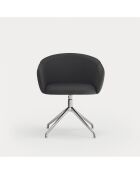 2 chaises avec accoudoirs Add noires - 56x58x47/75cm