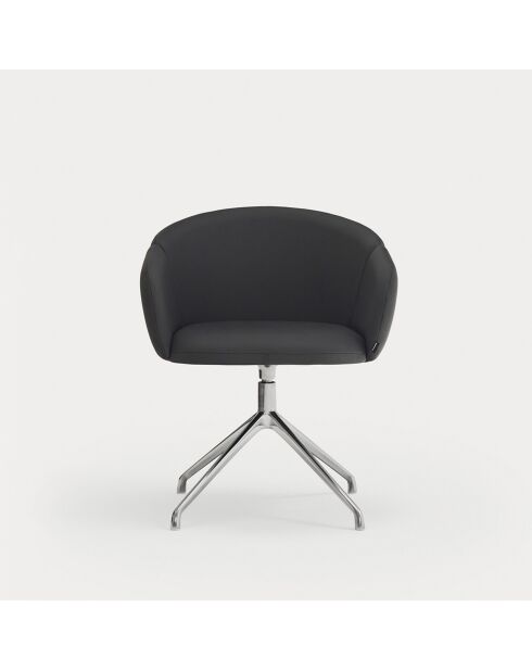 2 chaises avec accoudoirs Add noires - 56x58x47/75cm