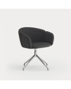 2 chaises avec accoudoirs Add noires - 56x58x47/75cm