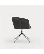 2 chaises avec accoudoirs Add noires - 56x58x47/75cm