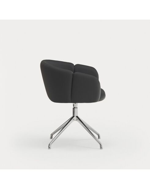 2 chaises avec accoudoirs Add noires - 56x58x47/75cm