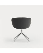 2 chaises avec accoudoirs Add noires - 56x58x47/75cm