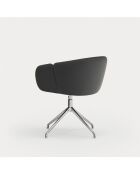 2 chaises avec accoudoirs Add noires - 56x58x47/75cm