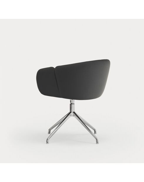 2 chaises avec accoudoirs Add noires - 56x58x47/75cm
