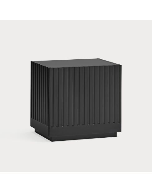 Doric Nachttisch 1 Schublade schwarz/anthrazit - 52x38x50cm