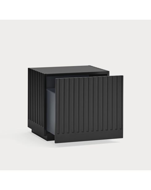 Doric Nachttisch 1 Schublade schwarz/anthrazit - 52x38x50cm