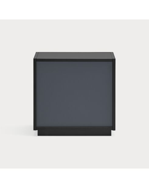 Doric Nachttisch 1 Schublade schwarz/anthrazit - 52x38x50cm