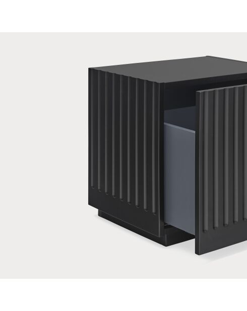 Doric Nachttisch 1 Schublade schwarz/anthrazit - 52x38x50cm