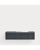 Otto console 2 deuren en 2 laden antracietgrijs en eikenhout - 110x35x23cm